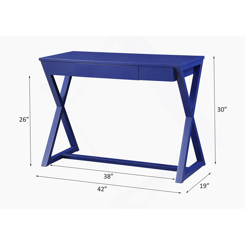 Bureau d'écriture Nalo, finition bleu crépuscule OF00173