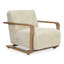 ECKERSLEY LOUNGE CHAIR CREAM FAUX FUR-336094719