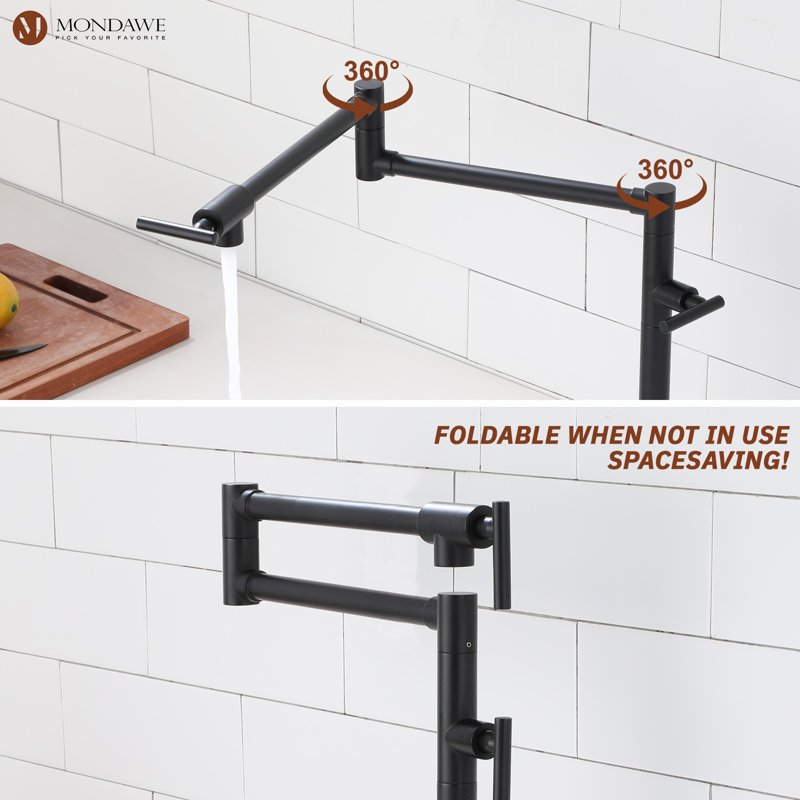 Robinet de cuisine Mondawe, Noir mat