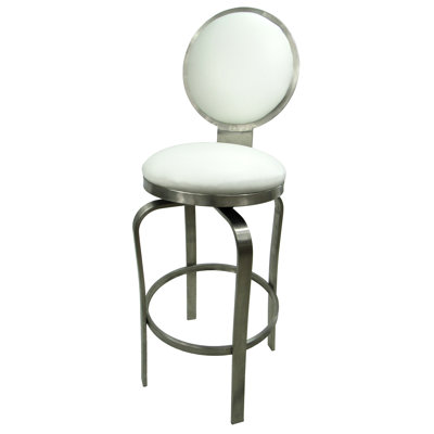 Zion Swivel Upholstered Counter Stool with Metal Frame