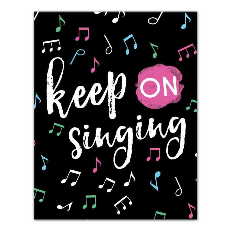 «Keep On Singing», art sur toile tendue, H 14 po x l 11 po x P 1,25 po