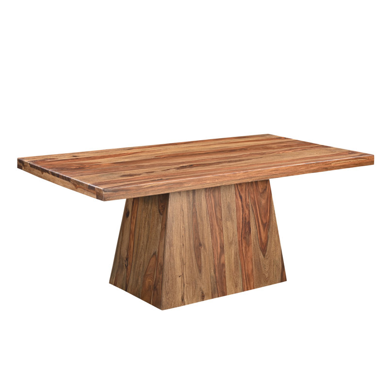 7-piece Live Edge Solid Wood Dining Set, Natural