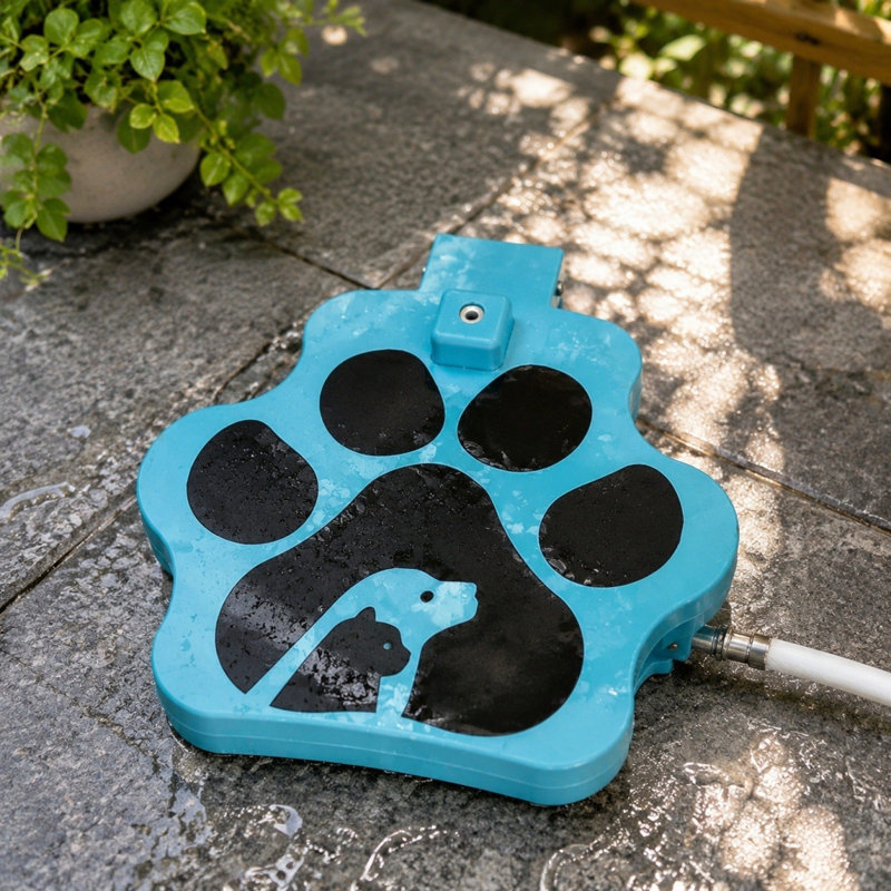Arroseur à patte pour chien avec pédale interactive pour la cour extérieure, bleu