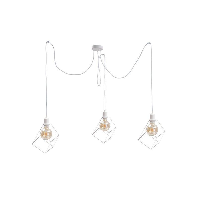 Bohannon 3 - Light Geometric Pendant, White