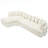 Beige L-shape Sectional With Elegant Back Design