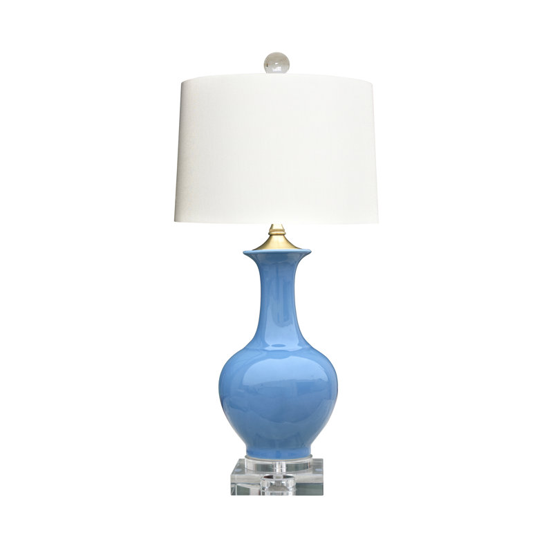 LAMPE Vase en porcelaine blanche, Bleu