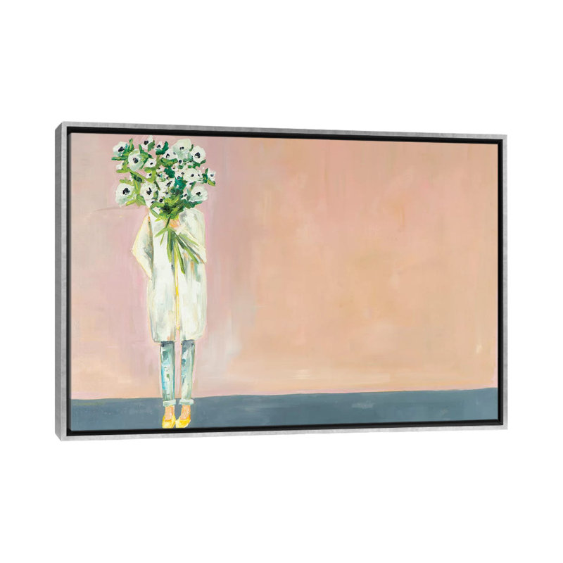 «Anemone» par Meredith Steele - reproduction d'art, Toile avec cadre argenté, H 18 po x l 26 po x P 1,5 po