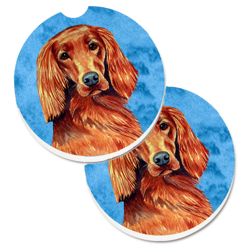 Sous-verre barbu collie voiture, Setter irlandais