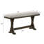 Banc rembourré brun rustique 1pc