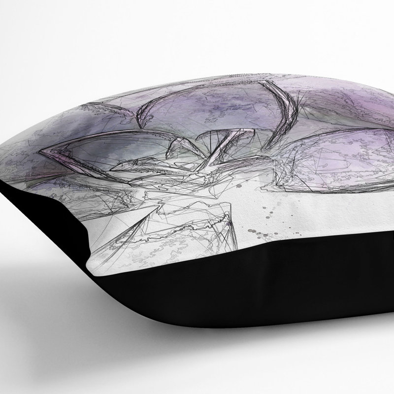 Square Throw Cushion, 55cm H x 55cm W x 20cm D, Black