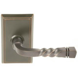 Santa Fe Flat Passage (Hall & Closet) Door Lever with Rectangle Rosette