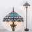 Tiffany Floor Lamp Blue Stained Glass Jewelry Baroque Standing Reading Light 16X16X70 Inches Antique Pole Corner Lamp Decor Bedroom Office Living Room