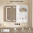Medicine Cabinet Storage Shelves, Bathroom Medicine Cabinet With Lighting, Three-Door Bathroom Wall Cabinet With Led Lights, Adjustable Shelves And Sockets-126451369