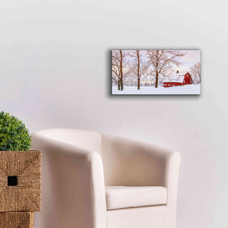 «Winter Arrives» par Edward M. Fielding, estampe numérique sur toile, H 12 po x l 24 po x P 0,75 po
