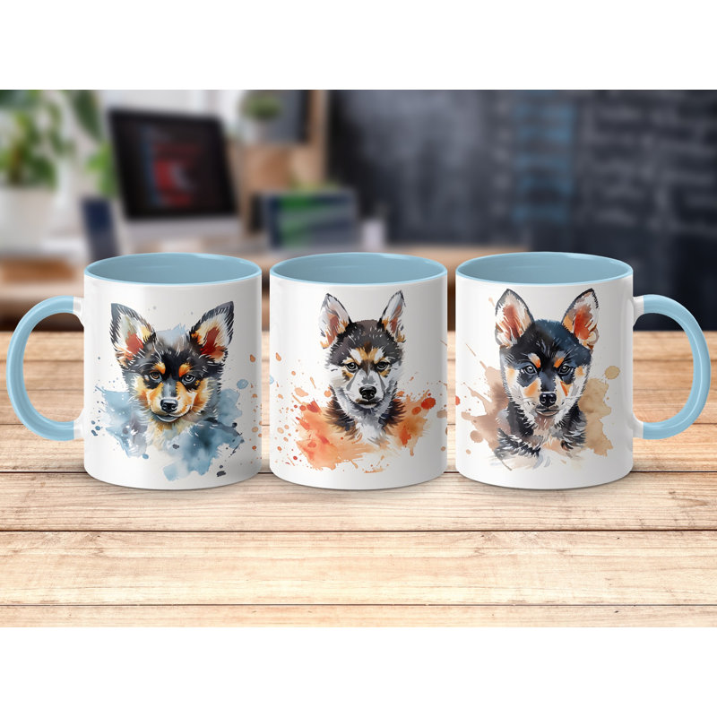 Mug, 3, Light Blue