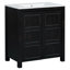 Meuble-lavabo de salle de bain avec lavabo, armoire de rangement avec porte à fermeture en douceur, tablette réglable, meuble-lavabo moderne avec rangement-508131589
