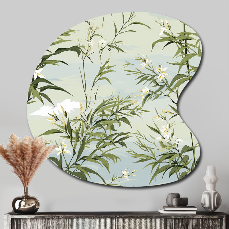 Bastow - art mural floral irrégulier en métal, H 33 po x l 33 po