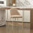 Gracie Modern Vegan Leather Upholstered Steel Counter Stool in Tan and Gold-658843868-658843871