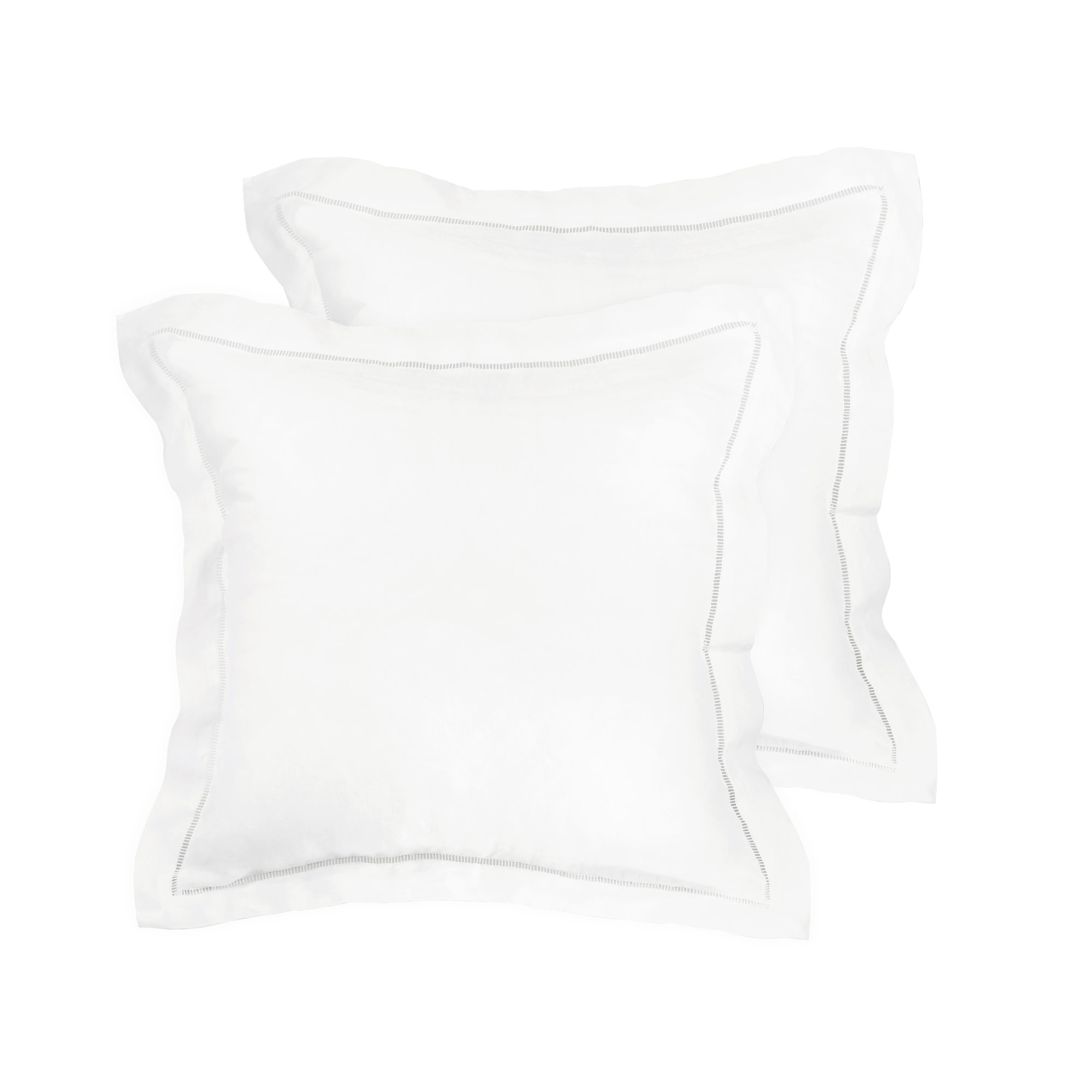 Aubria Linen Sham Set, Standard, White