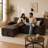 Gadalia Modern L-Shaped Sectional Sleeper Sofa with Storage Chaise, Pull-Out Bed Design – Reversible Velvet Couch for Small Spaces-20531762