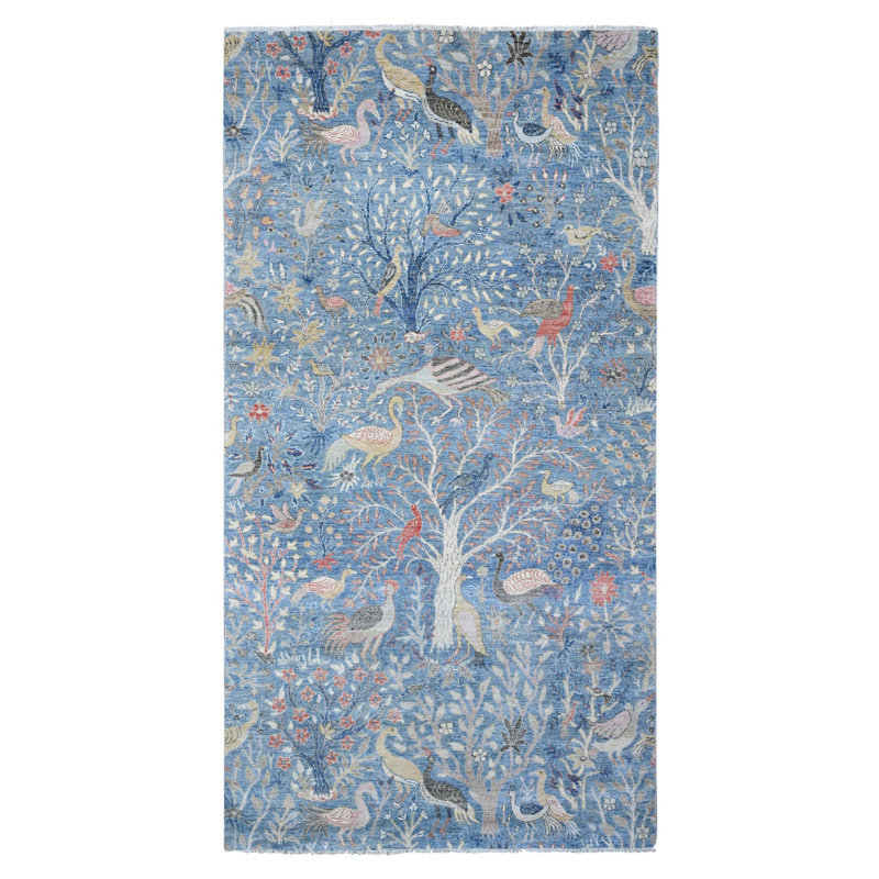 Suniga One-of-a-Kind 6' X 11'10" New Age Runner Wool Area Rug Blue