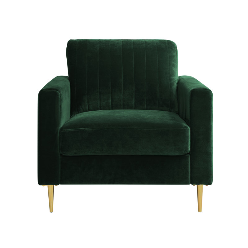 Marienville 3 - Piece Velvet Living Room Set, Dark Green