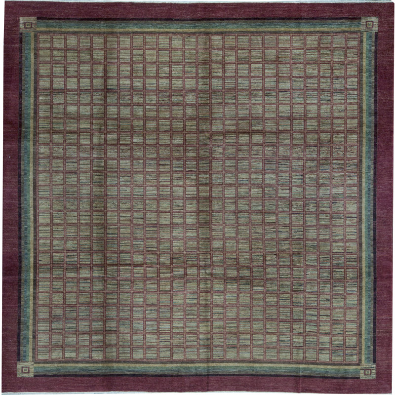 Gabeh Wool Plaid Area Rug