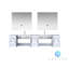 Ensemble de meuble-lavabo double mural 84 "avec miroir Geneva-929402763-844522189