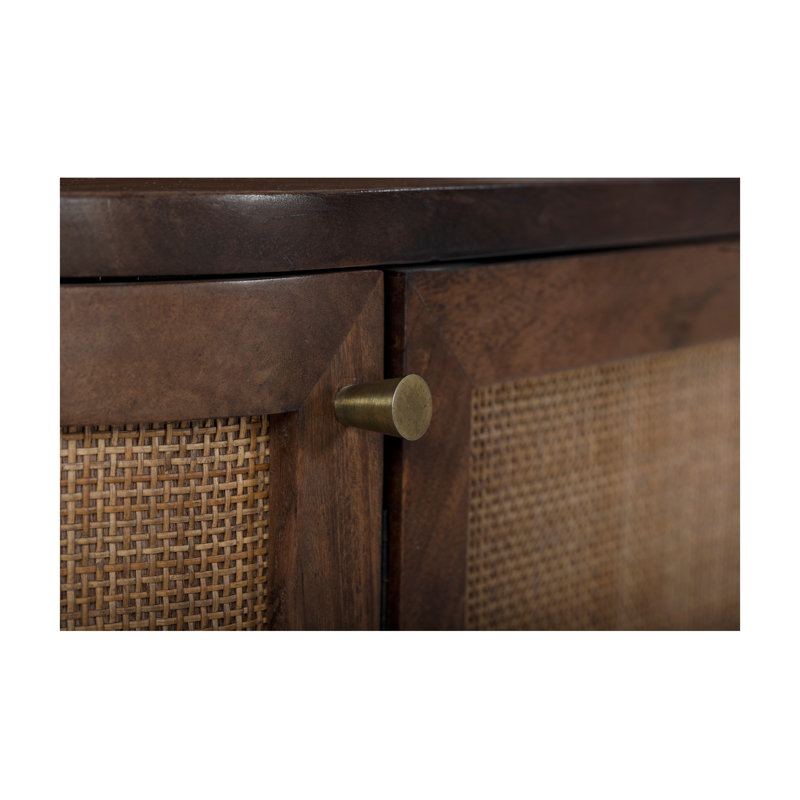 Salvatore Solid Wood TV Stand for TVs up to 88", Brown