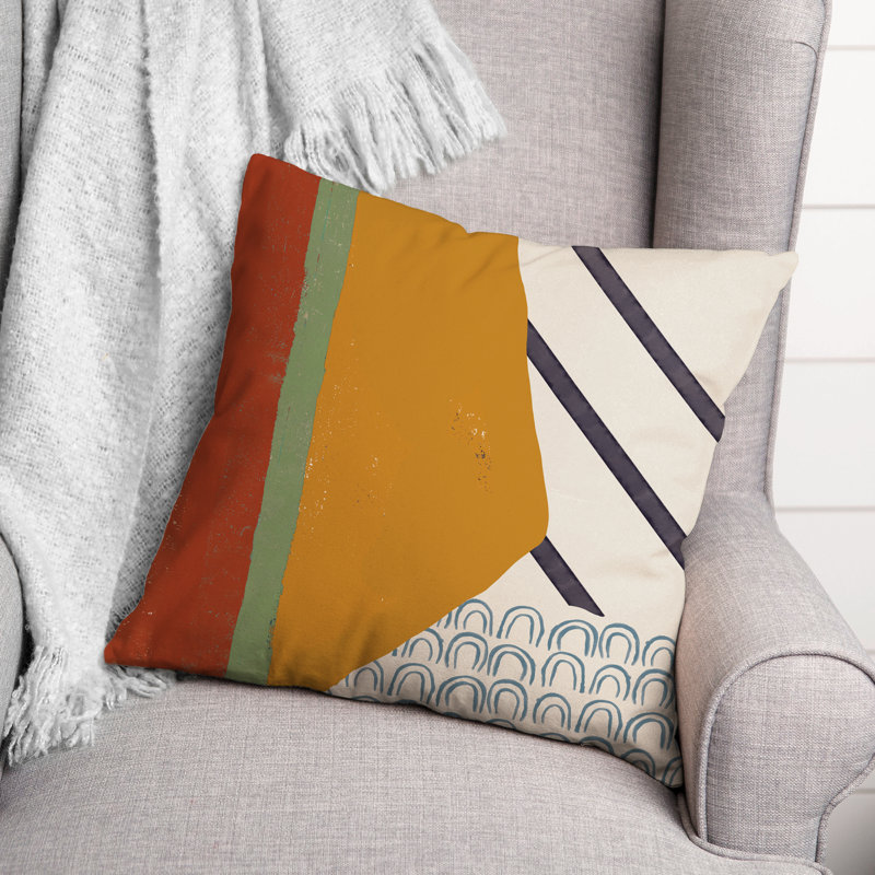 Geometric Outdoor Reversible Throw Pillow