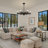 6-Light Dimmable Retro Metal Chandelier-385995376