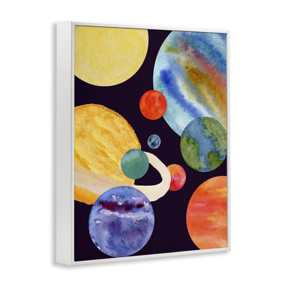 Planetary Galaxy in Space Framed Giclee, design by Corinne Rose Designs