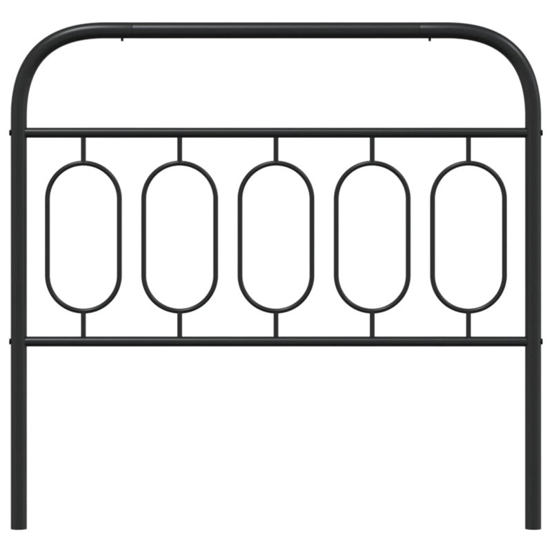 Vidaxl Metal Headboard, Black, 100cm H x 105cm W x 3cm D
