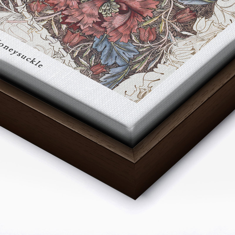 William Morris - Chèvrefeuille No2, Canvas, Brown Framed, 11"H x 14"W