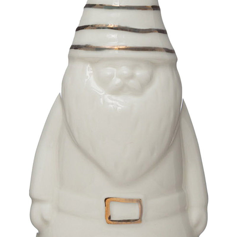 Cloche de gnome en grès avec galvanoplastie dorée