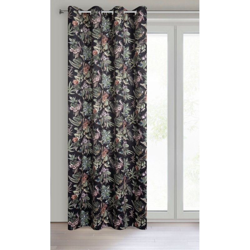 Clabaugh Polyester Blackout Eyelet Curtain Panel