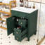 Meuble-lavabo simple autoportant moderne avec lavabo en céramique, tablette réglable et charnières à fermeture douce-1671408960