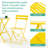 Anshu Iron Table And Folding Chair Set, 2 - Person Round Outdoor Dining Set-2058457752