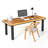 Solid Wood + Iron Legs Rectangular Desk-1830341793