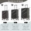 Ensemble de bagage 3 pièces, valises durables en ABS léger avec roulettes pivotantes et valise TSA, bagages de cabine et bagages de cabine (20 po / 24 po / 28 po)