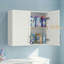 Armoire à lessive murale 24 po, armoire à pharmacie en bois avec tablette réglable (ensemble de 2)-130126337-130126338