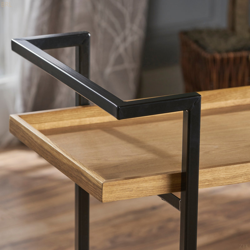 Chariot-bar en bois Emer, Naturel