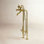 Kingston Brass Kingston Three-Handle 2-Hole Freestanding Tub Faucet with Supply Line and Stop Valve