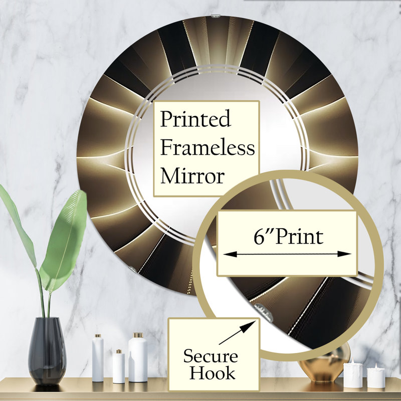 Bosenjack - Miroir mural moderne rond, 32 po x 32 po