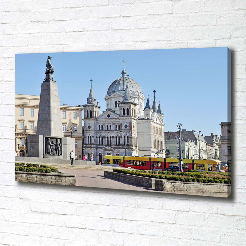 Plac Wolnoå›Ci ÅÃ³Dåº - Wrapped Canvas Print