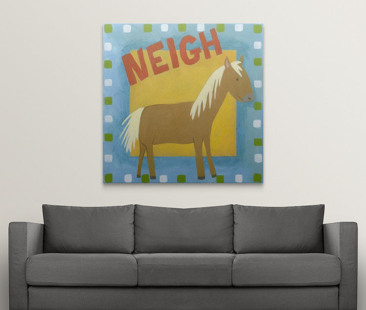 Abramson Neigh 'Megan Meagher, art textuel, H 35 po x l 35 po x P 1,5 po, Toile