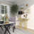 Derbyshire Metal Geometric Gold Console Table with Mirrored Glass Top