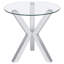 Ensemble de table basse et de table de bout chromée 2 pièces