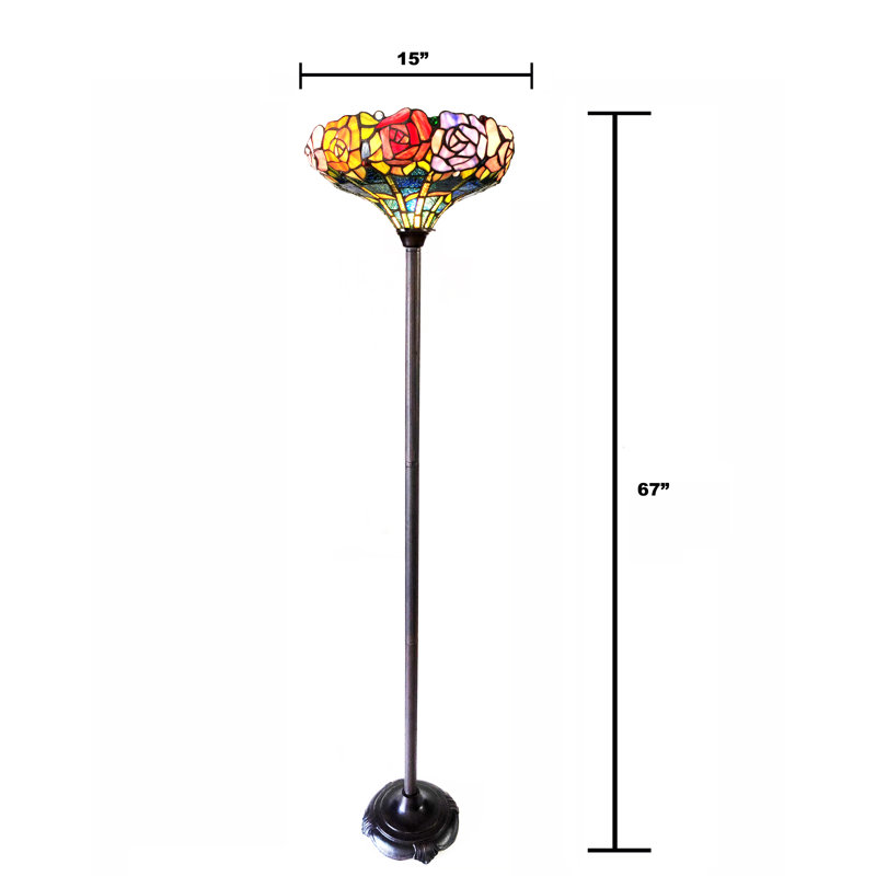 Erin 67'' Antique Bronze Torchiere Floor Lamp