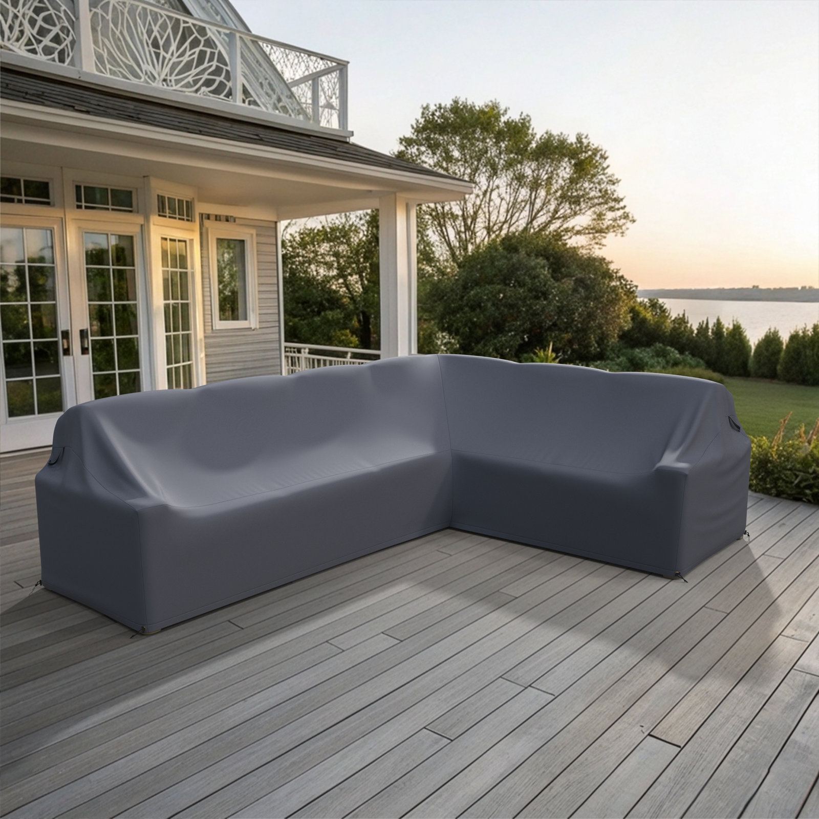 Henri Outdoor L-Shaped Patio Sofa Cover